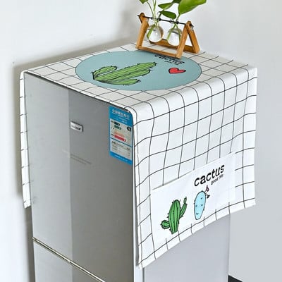 Ružové kryty na prach s geometrickým vzorom Houndstooth, kosoštvorce, kryty na práčku, chránič chladničky, ľanový kryt na prach, upratovanie domácnosti