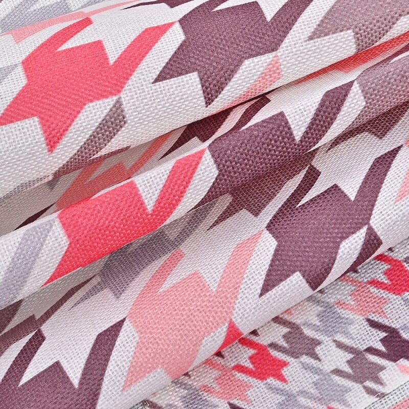 Ružové kryty na prach s geometrickým vzorom Houndstooth, kosoštvorce, kryty na práčku, chránič chladničky, ľanový kryt na prach, upratovanie domácnosti