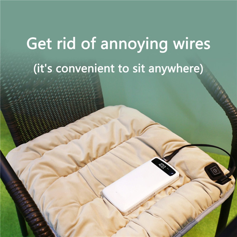 Zimski električni grijaći jastuk USB stolica Održava toplinu Auto Kućni ured Univerzalni ljubimac mačka pas Brzo grijana podloga za sjedalo za žene muškarce