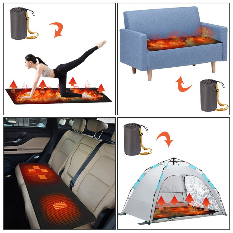 Električni jastuk za grijanje s USB napajanjem Zimska toplinska izolacija Podloga za spavanje otporna na hladnoću Vanjski madrac za kampiranje Podloga za spavanje
