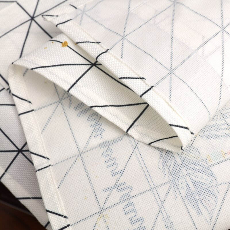 Sivý pruhovaný prachotesný kryt na práčku, chladničku, lapač snov, biely mriežkový prachotesný kryt, ľanový prachotesný kryt na mikrovlnnú rúru