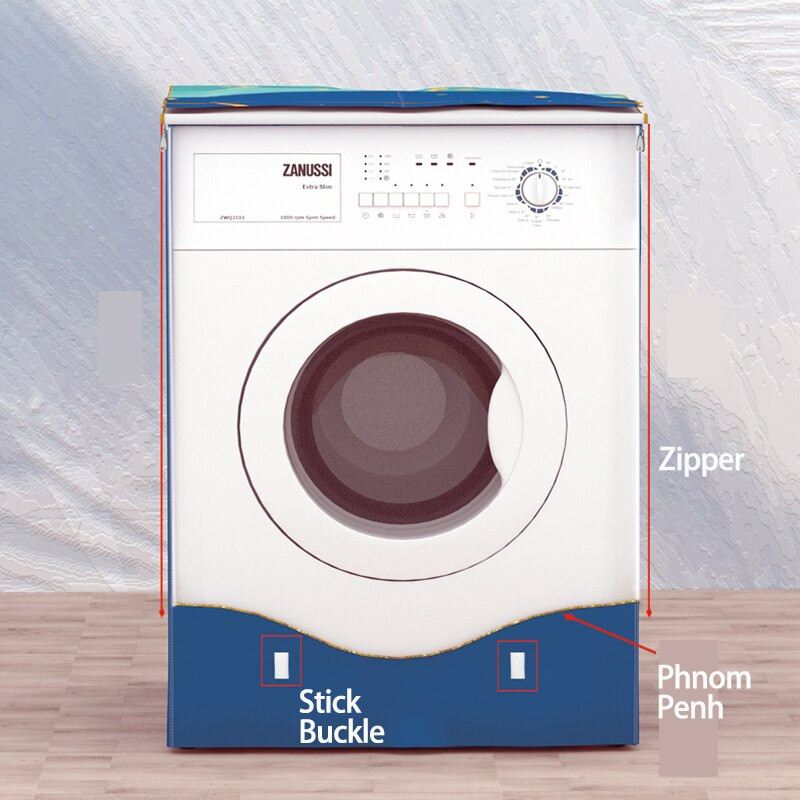 Zahusťovací kryt práčky, valčeková práčka, opaľovací krém, vodotesný sušič, ochranný kryt, zadný strieborný prachotesný