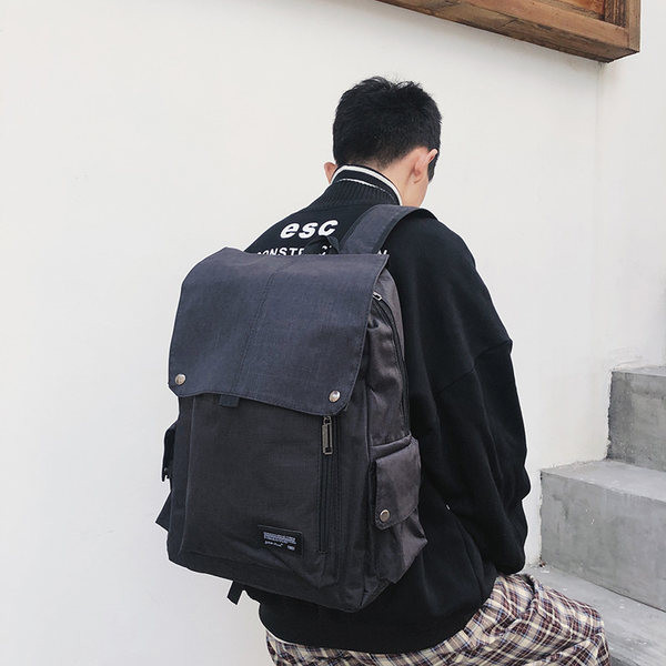 Pánsky plátený batoh so širokými popruhmi