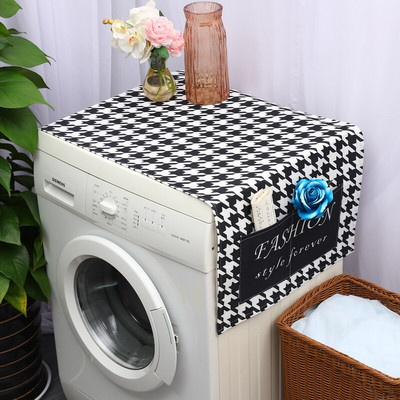 Lino spauda Retro japoniškos bangos dulkėms atsparus dangtis skalbimo mašinos dangtis šaldytuvas, gėlė, apsauga nuo dulkių mikrobangų krosnelės dangtis