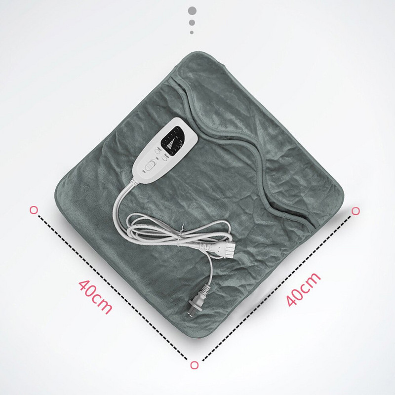 Prenosné elektrické vyhrievané ohrievače nôh 100V – 240V, 60W, vyhrievacia podložka, 6 úrovní s časovačom, mikroplyšový poťah, umývateľný, US/EU