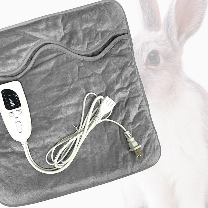 Prenosné elektrické vyhrievané ohrievače nôh 100V – 240V, 60W, vyhrievacia podložka, 6 úrovní s časovačom, mikroplyšový poťah, umývateľný, US/EU