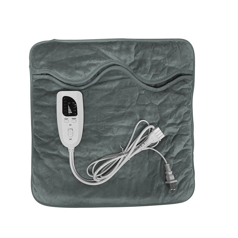 Prenosné elektrické vyhrievané ohrievače nôh 100V – 240V, 60W, vyhrievacia podložka, 6 úrovní s časovačom, mikroplyšový poťah, umývateľný, US/EU