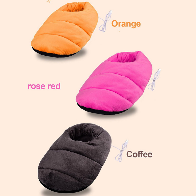 Ohrievač nôh USB elektrický ohrievač nôh zimný mäkký flanelový kryt na nohy vyhrievacia podložka papuče kreatívne teplé topánky do domácej kancelárie