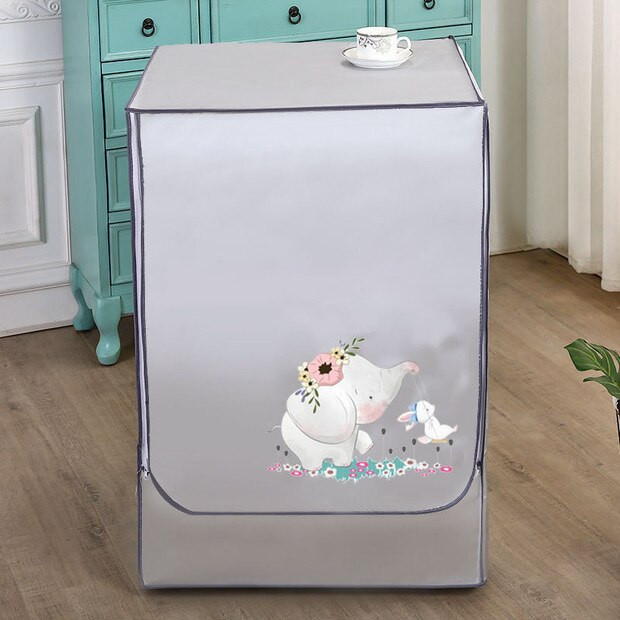 Skalbimo mašinos dangtelis Dulkėms atsparus apsaugos nuo saulės Dekoratyvinis vandeniui atsparus apsauginis dangtelis Būgno priekyje atidaromas skalbimo mašinos dangtis