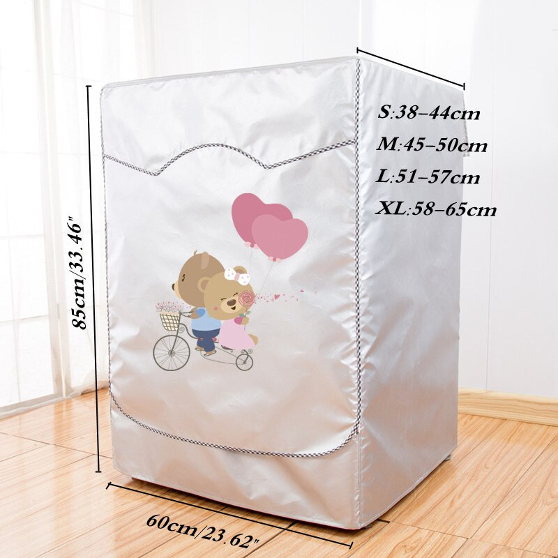 Kryt na práčku z polyesterových vlákien, vodotesný, kryt na sušičku bielizne s predným plnením, opaľovací krém, strieborný povlak, prachotesný kryt