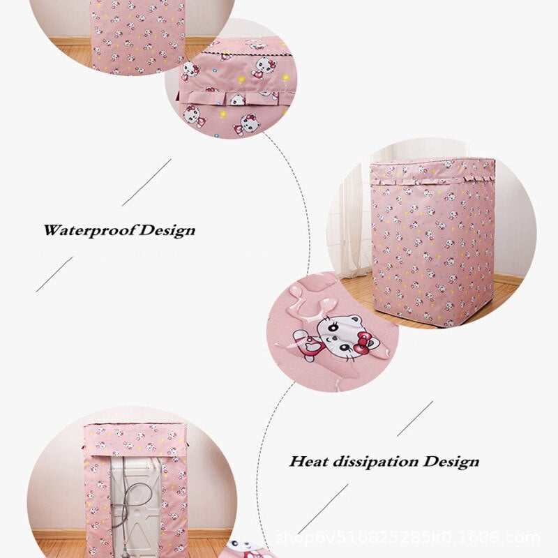 Kryt na práčku z polyesterových vlákien, vodotesný, kryt na sušičku bielizne s predným plnením, opaľovací krém, strieborný povlak, prachotesný kryt