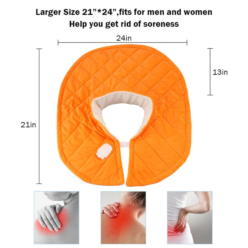 2,2 lb velika ramena, vrat, leđa, grijaći šal, grijač za toplinsku terapiju, utegnuti jastučić za grijanje za ublažavanje bolova