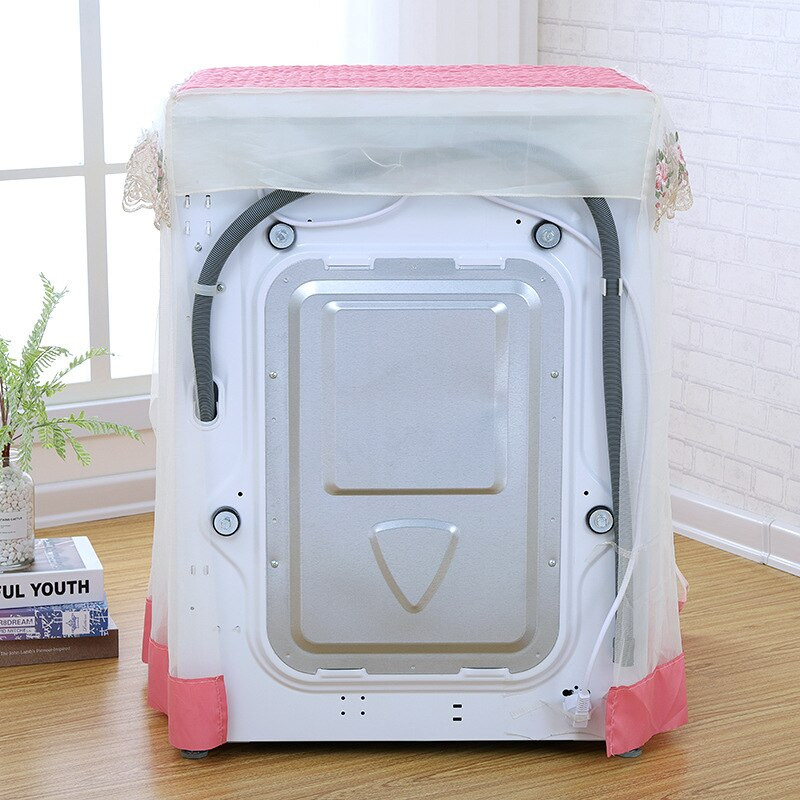 Čipkovaný prachotesný chránič v kvetinovom štýle, bytová dekorácia, kryt na práčku, 4 farby, umývateľný, 60*60*85 cm