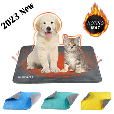 2023 New Dog Heating Pad Blanket Electric Heated Pads for Small Medium Dogs Cats Adjustable Warming Doggie Mat Bed Pet Supplies