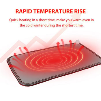 Зимна нагревателна подложка за крака Електрическа нагревателна подложка 30*50 см нагревателна плоча Водоустойчива нагревателна подложка за крака Топла за домашен офис домашен любимец 10 предавки