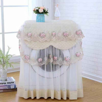Mașină de spălat uscător Capac Dantela Floral Spălător de protecție Husă de praf Mașină de spălat rufe Decorare acasă