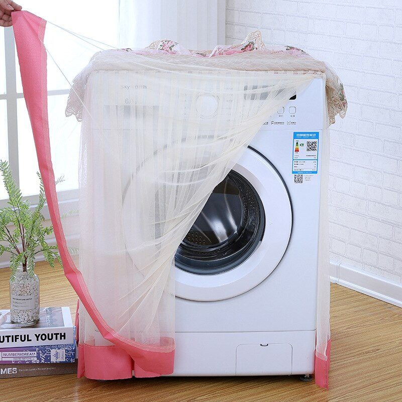 Mașină de spălat uscător Capac Dantela Floral Spălător de protecție Husă de praf Mașină de spălat rufe Decorare acasă