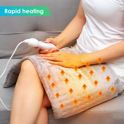 3-úrovňová 90W elektrická fyzioterapeutická vyhrievacia podložka, deka, rýchla úľava od bolesti, relaxácia svalov, masážny ohrievač, vankúš pre domácu kanceláriu