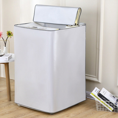 Visiškai automatinis ritininis ploviklis Apsaugos nuo saulės skalbimo mašinos vandeniui atsparus dangtelis džiovintuvas Poliesterio sidabro dulkėms atsparus skalbimo mašinos dangtis