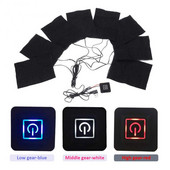 Novi 5 u 1 USB grijač za odjeću s 3 zupčanika s podesivom temperaturom, električni grijač, grijaći jastučić za prsluk, alati