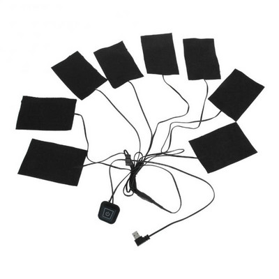 Novi 5 u 1 USB grijač za odjeću s 3 zupčanika s podesivom temperaturom, električni grijač, grijaći jastučić za prsluk, alati
