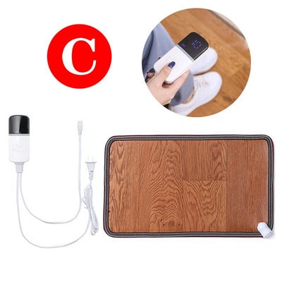 Podesivi kožni grijaći otirač za stopala, električni grijač za noge, grijač za noge, termostat za tepih, kućni ured, alati za zagrijavanje