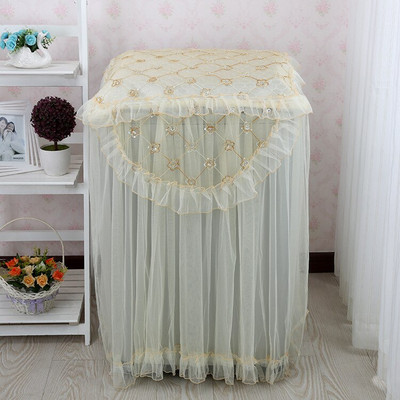 1 buc Husa de praf din țesătură de acasă din dantelă pentru mașină de spălat