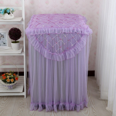 1 buc Husa de praf din țesătură de acasă din dantelă pentru mașină de spălat