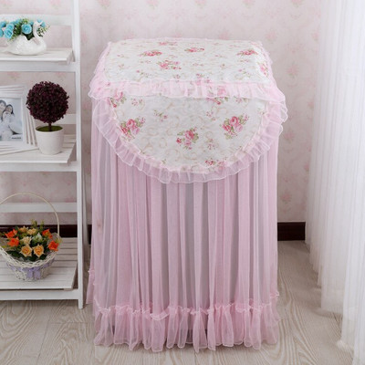 1 buc Husa de praf din țesătură de acasă din dantelă pentru mașină de spălat