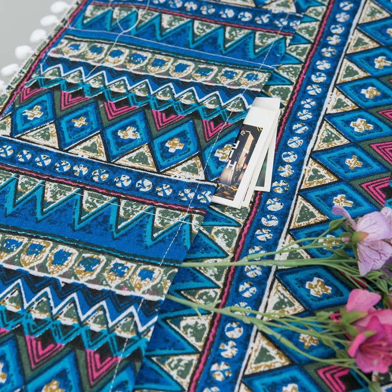 Geometrijska navlaka za perilicu rublja Poklopac za hladnjak s kićankom Debela pamučna posteljina Organizator za hladnjak Navlake za mikrovalnu pećnicu