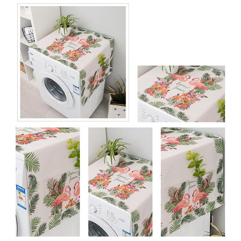 Nordic práčka s úložným vreckom, horný kryt chladničky, protiprachový chránič, moderná čistiaca handrička pre domácnosť