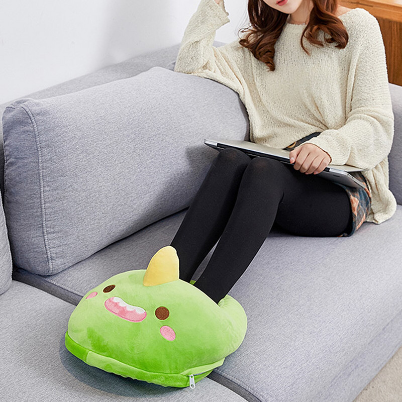 1 par slatkih toplih papuča za stopala USB grijača za noge Računalo PC Električna grijaća papuča za dom Putovanje Ured voetverwarmers