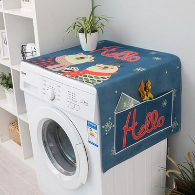 Vodootporne navlake za hladnjake Pamučne lanene navlake otporne na prašinu Navlaka za perilicu rublja Otisnuta kuhinjska mikrovalna pećnica Toster Poklopac za prašinu