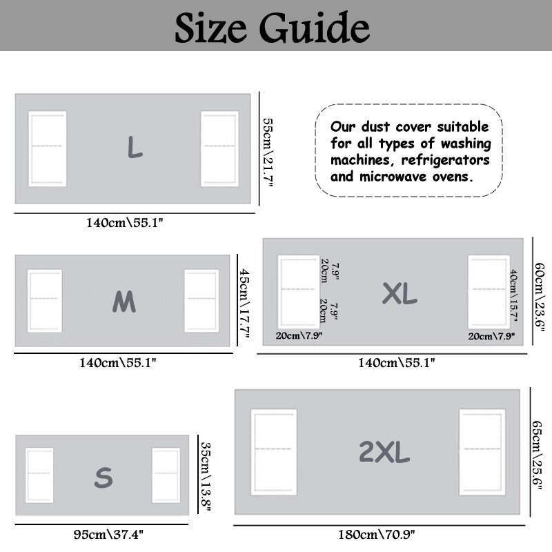 Vodootporne navlake za hladnjake Pamučne lanene navlake otporne na prašinu Navlaka za perilicu rublja Otisnuta kuhinjska mikrovalna pećnica Toster Poklopac za prašinu