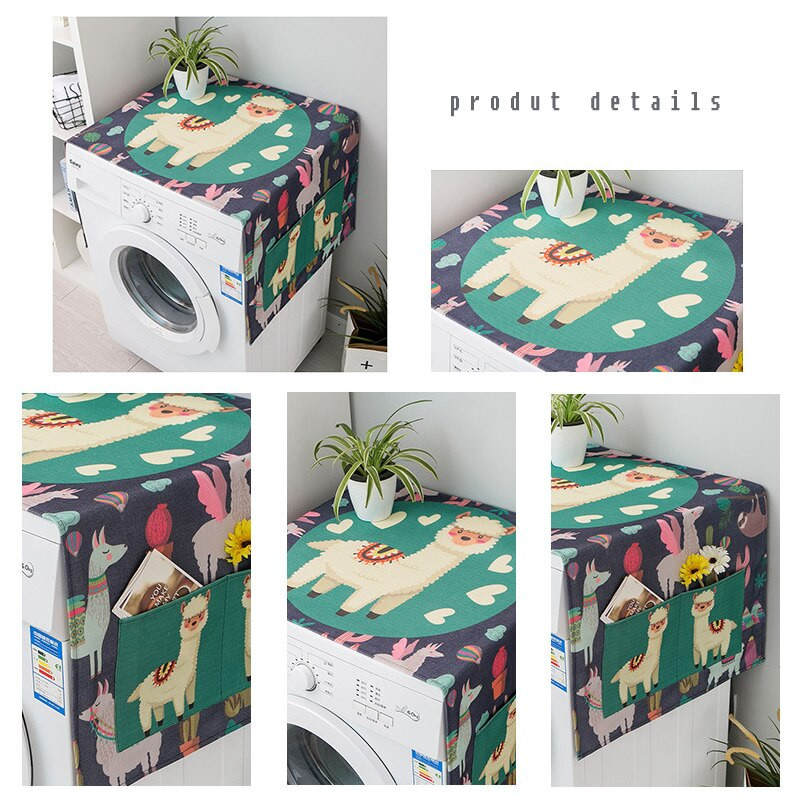 Vodootporne navlake za hladnjake Pamučne lanene navlake otporne na prašinu Navlaka za perilicu rublja Otisnuta kuhinjska mikrovalna pećnica Toster Poklopac za prašinu