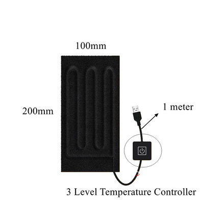 5V USB elektrická vykurovacia fólia, termálna uhlíková vlákien, infračervený ohrievač, obal, bunda, vesta, rukavice, ponožky, nohavice, opasky, oblečenie