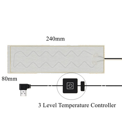 5V USB elektrická vykurovacia fólia, termálna uhlíková vlákien, infračervený ohrievač, obal, bunda, vesta, rukavice, ponožky, nohavice, opasky, oblečenie