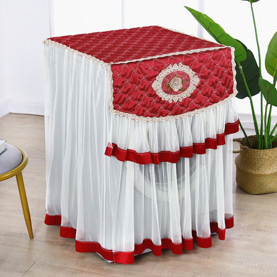 Romantický čipkovaný kryt na práčku, opaľovací krém, predné otváranie, plne automatický univerzálny valčekový kryt na prach, 60x60x85cm