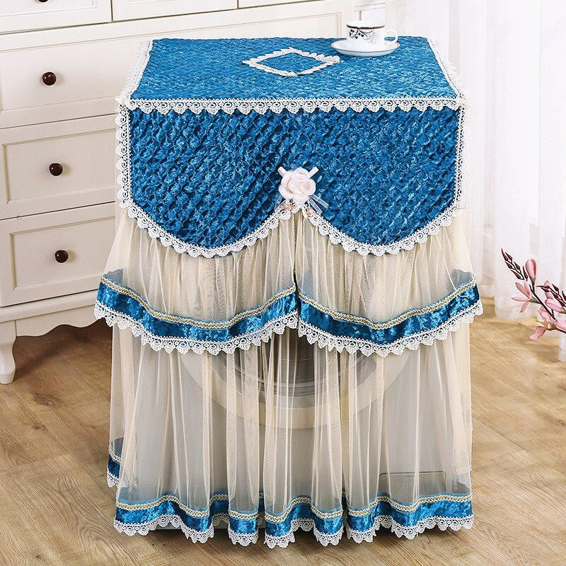 Romantický čipkovaný kryt na práčku, opaľovací krém, predné otváranie, plne automatický univerzálny valčekový kryt na prach, 60x60x85cm