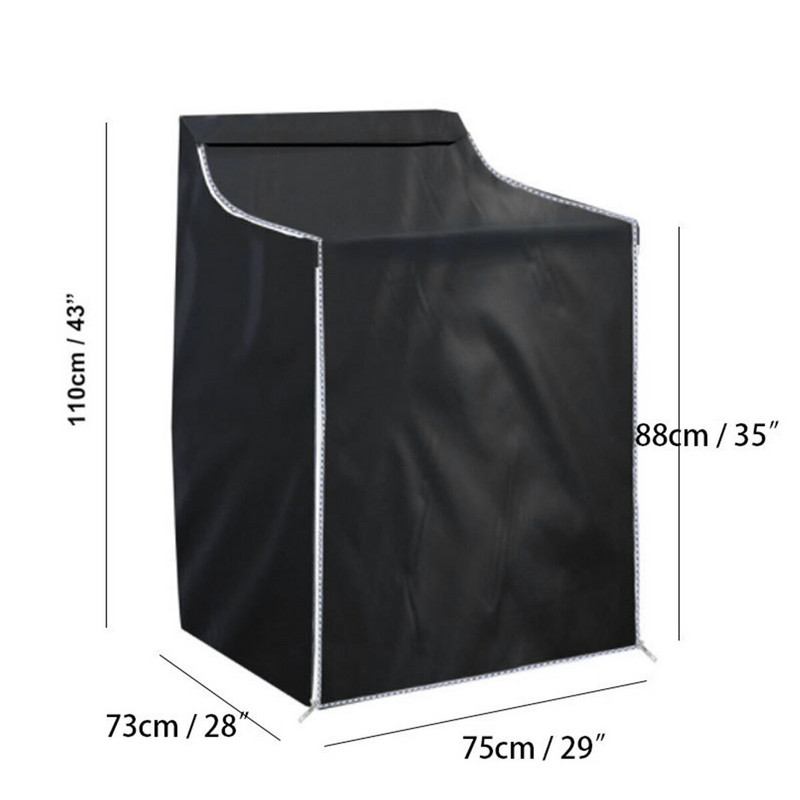 Kryt na práčku z oxfordskej látky, univerzálny vodotesný kryt na práčku a sušičku, plne automatický ochranný kryt na bubon práčky so zipsom