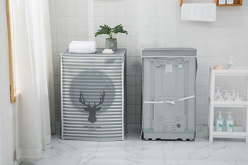 Kryt práčky PEVA s vrchným valčekom na ochranu pred prachom, vodotesný kryt, kryt práčky s predným plnením, domáce potreby