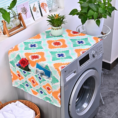 Bohémsky farebný geometrický potlačený prachový kryt, kryt práčky, chladničky, mriežka, kosoštvorcový prachový chránič, kryt mikrovlnnej rúry