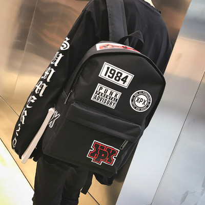 Pánsky textilný batoh s logom a zipsom