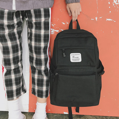 Ležerni muški platneni ruksak s džepom