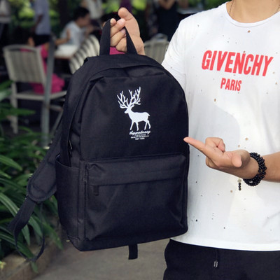 Ležerni muški platneni ruksak s džepom