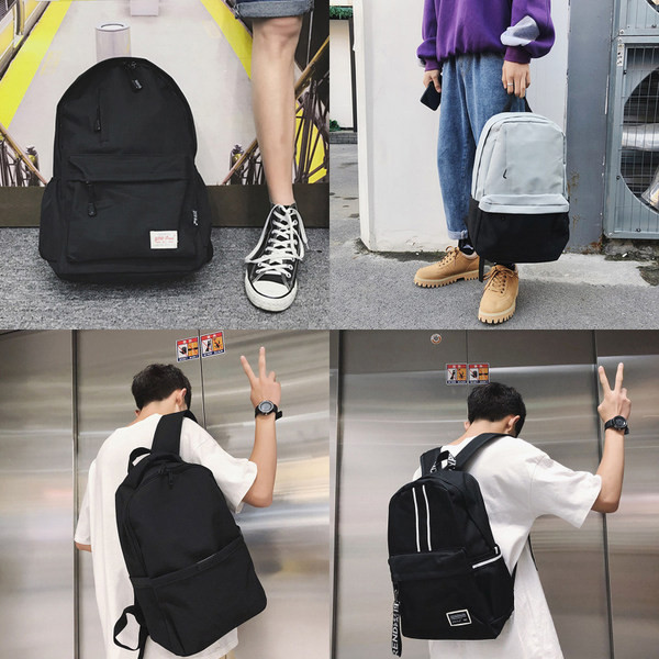 Ležerni muški platneni ruksak s džepom