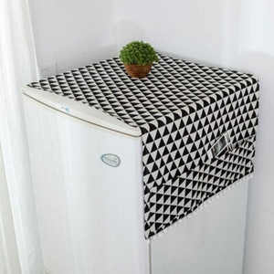 Geometrijska krpa za hladnjak s jednokrilnim vratima, navlaka za prašinu za hladnjak, pastoralni dvostruki otvoreni ručnik, navlaka za perilicu rublja, ručnik 1 kom.