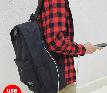 Textilný batoh s vreckom