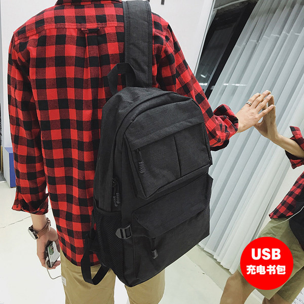 Textilný batoh s vreckom