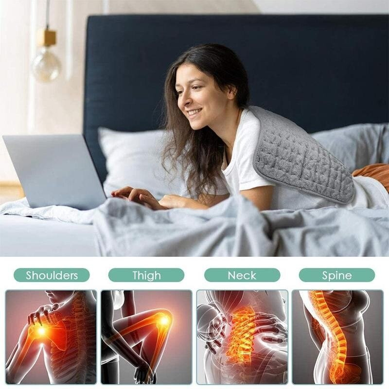Elektrická vyhrievacia podložka 120~240V na ramená, krk, pás, chrbát, nôh, úľava od bolesti, zimná vyhrievacia podložka 60x30cm